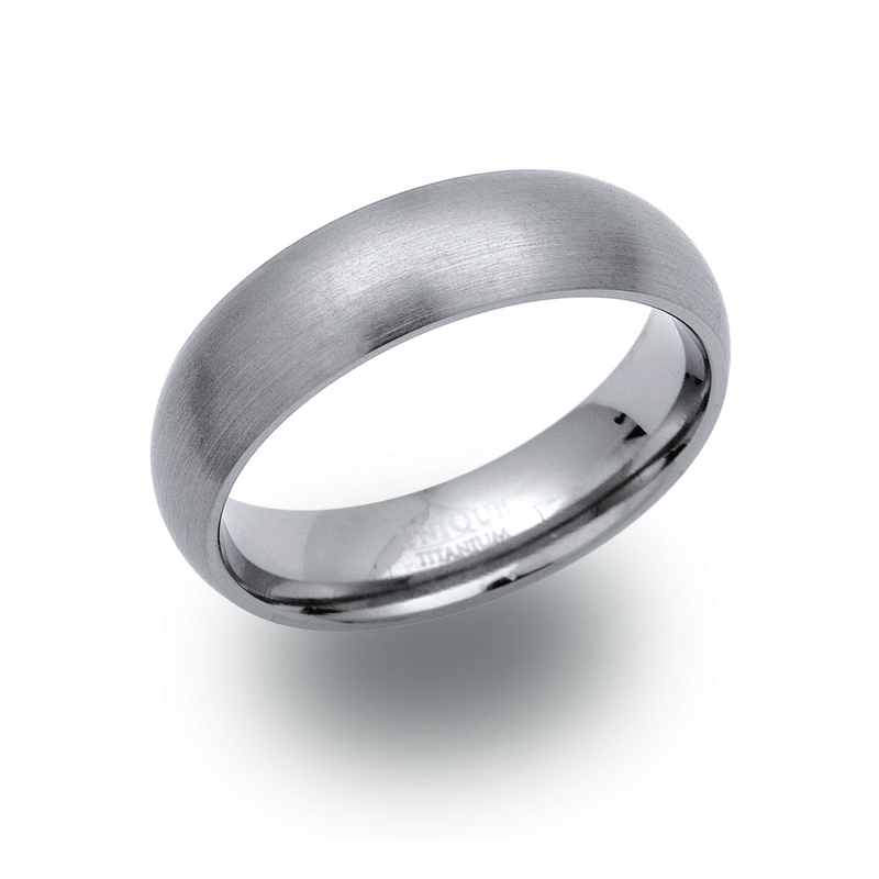6mm Titanium Matte Court Profile Ring