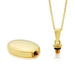 Oval Bottle 9ct Yellow Gold Pendant Necklace