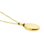 Oval Bottle 9ct Yellow Gold Pendant Necklace