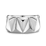 Stud Design Silver Wide Ring