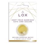 Gold Tone Two Pairs Lox Earring Backs