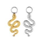 Snake Gold Plate Silver Ear Charms