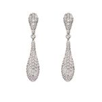 Droplet Earrings with Cubic Zirconia Stones