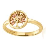 Tree of Life Yellow & Rose Gold Ring