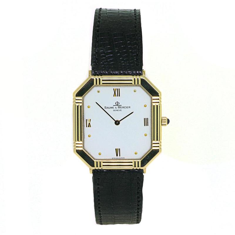 Baume & Mercier 18ct Gold Octagonal Quartz Watch