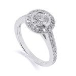 0.53ct Diamond Halo Cluster 18ct White Gold Ring