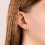 Assembled Hoop Earrings With Cubic Zirconia