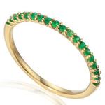 Emerald Half Eternity 9ct Yellow Gold Ring