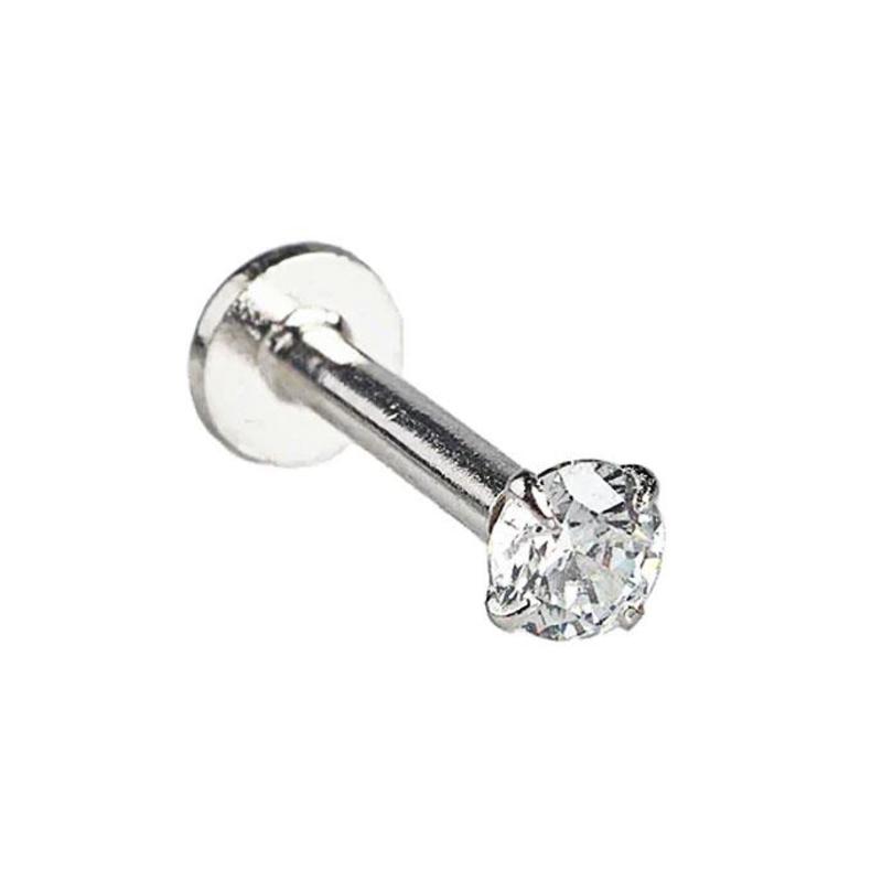 Sparkle Labret Stud Small Silver