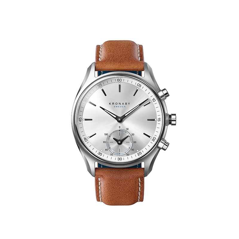 Kronaby Sekel43 Hybrid Smartwatch | Leather Strap