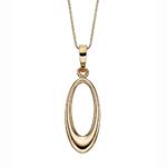 9ct Yellow Gold Open Oval Pendant