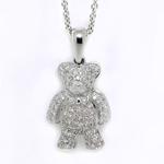 1.00ct Teddy Bear Diamond 18ct White Gold Necklace