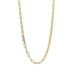 Oval Link Silver Gold Plate Chain