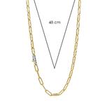Oval Link Silver Gold Plate Chain