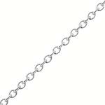 Adjustable 20 Inch Trace Link Chain 9ct White Gold