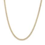 Adjustable 20" Filed Curb Chain 9ct Yellow Gold