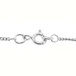 Adjustable 20" Filed Curb Chain 9ct White Gold