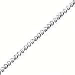 Adjustable 20" Curb Link Chain 9ct White Gold