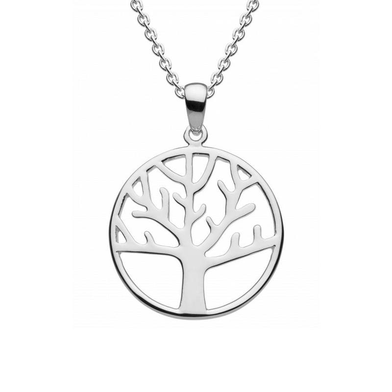 Dew Silver Simple Tree of Life Pendant