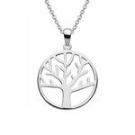 Dew Silver Simple Tree of Life Pendant