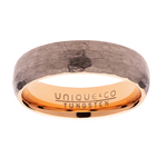 Unique & Co Tungsten Carbide Hammered Ring 6mm