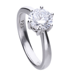 Diamonfire Silver 2.00ct Solitaire Ring