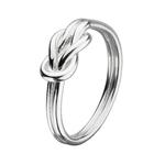 Open Reef Knot Silver Ring