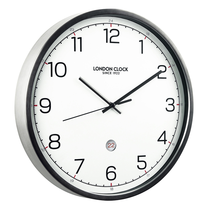 London Clock Company Titanium Date Wall Clock