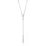 Fiorelli Silver Bamboo Chain Drop Necklace