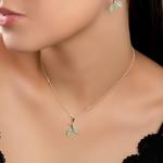Olive Leaf Silver & Prehnite Necklace