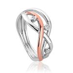 Swallow Falls Silver & Welsh Rose Gold Ring
