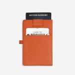 Stackers Orange Passport Sleeve