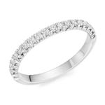 0.25ct Diamond Half Eternity Platinum Ring