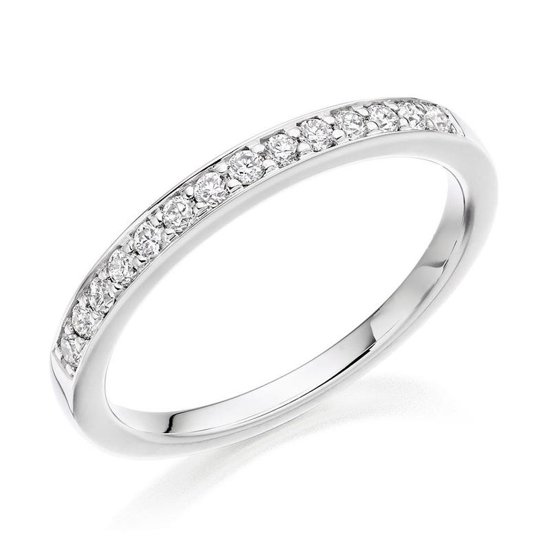 0.25ct Diamond Platinum Half Eternity Ring