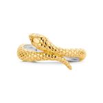 Snake Gold Plate Silver Ring