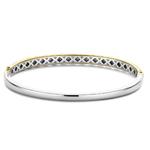 Bubble Texture Gold Plated Silver Bangle