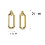 Connected Link Gold Plated Silver Drop Earrings