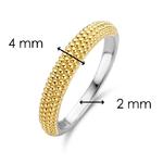 Bubble Textured Gold Plated Silver Band Ring