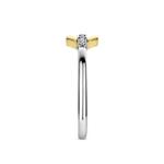 Ti Sento Two Tone Ring With Cubic Zirconia