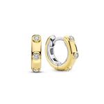 Ti Sento Gold Plated Hoops With Cubic Zirconia