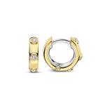 Ti Sento Gold Plated Hoops With Cubic Zirconia