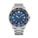 Gents Sport Eco-Drive Blue Watch On Steel Bracelet