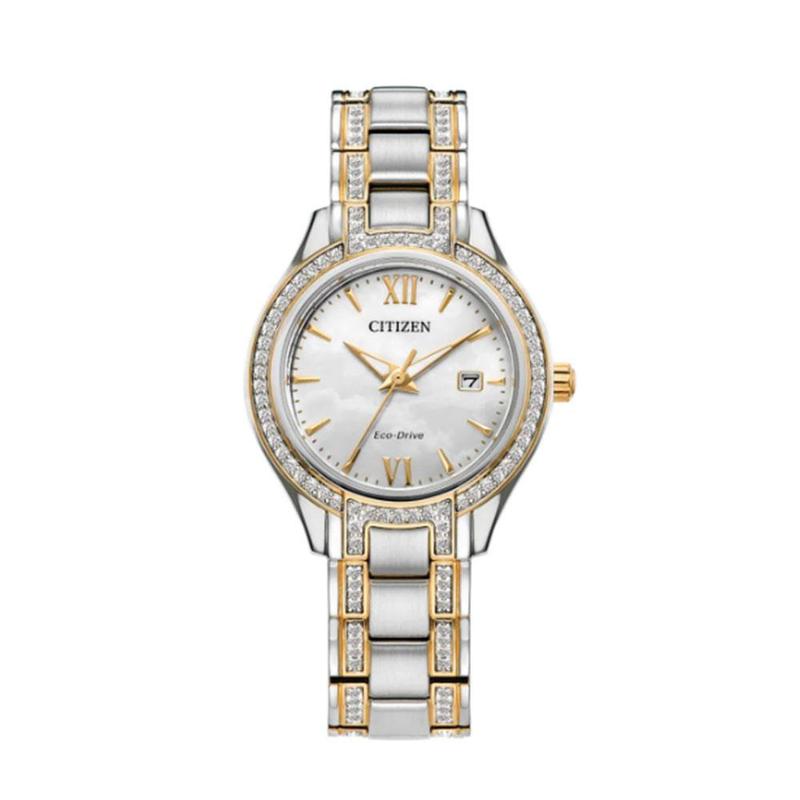 Eco-drive Ladies Watch with Mother of Pearl Dial
