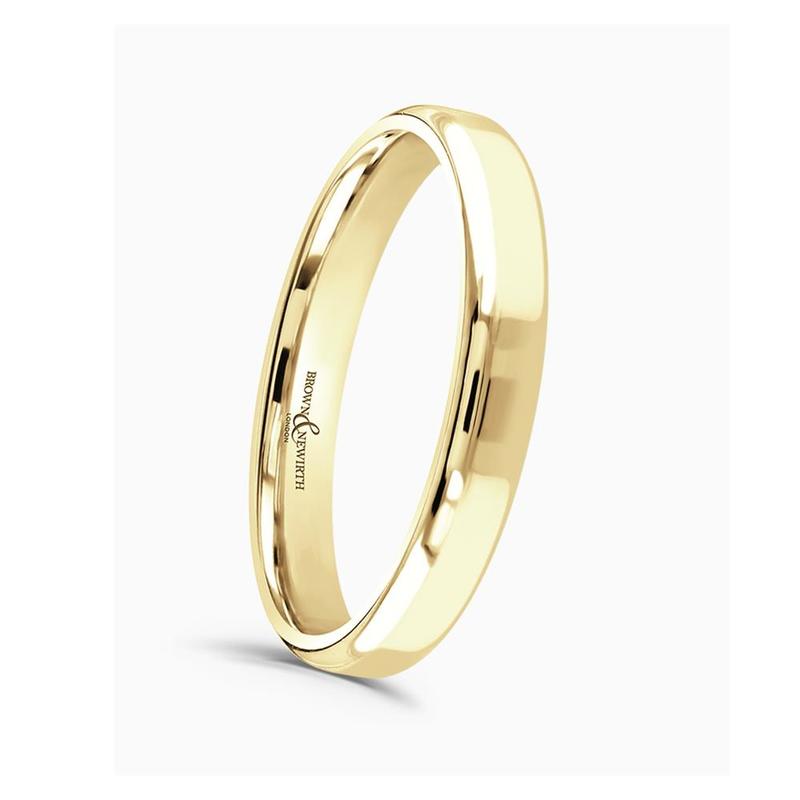 Honest Flat Top 3mm 18ct Yellow Gold Wedding Ring