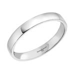 Extensive 3mm Court 18ct White Gold Wedding Band