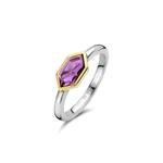 Ti Sento Amethyst Ring With Gold Plating