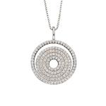 Fiorelli Silver Spiral Disc Pendant Necklace