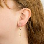 Sunflower Gold Plated Silver Drop Earrings