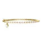 Gold Plate Tennis Bracelet With Cubic Zirconia