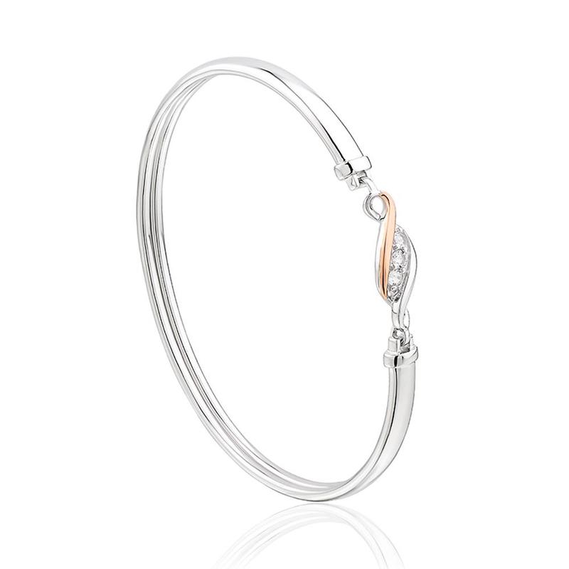 Past Present Future Silver & Welsh Gold Bangle